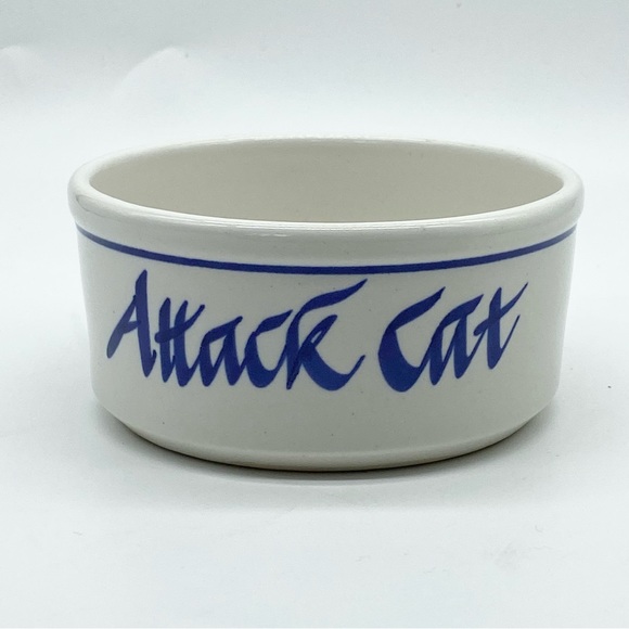 Vintage Cat Vintage Attack Cat Stoneware Pet Bowl Poshmark